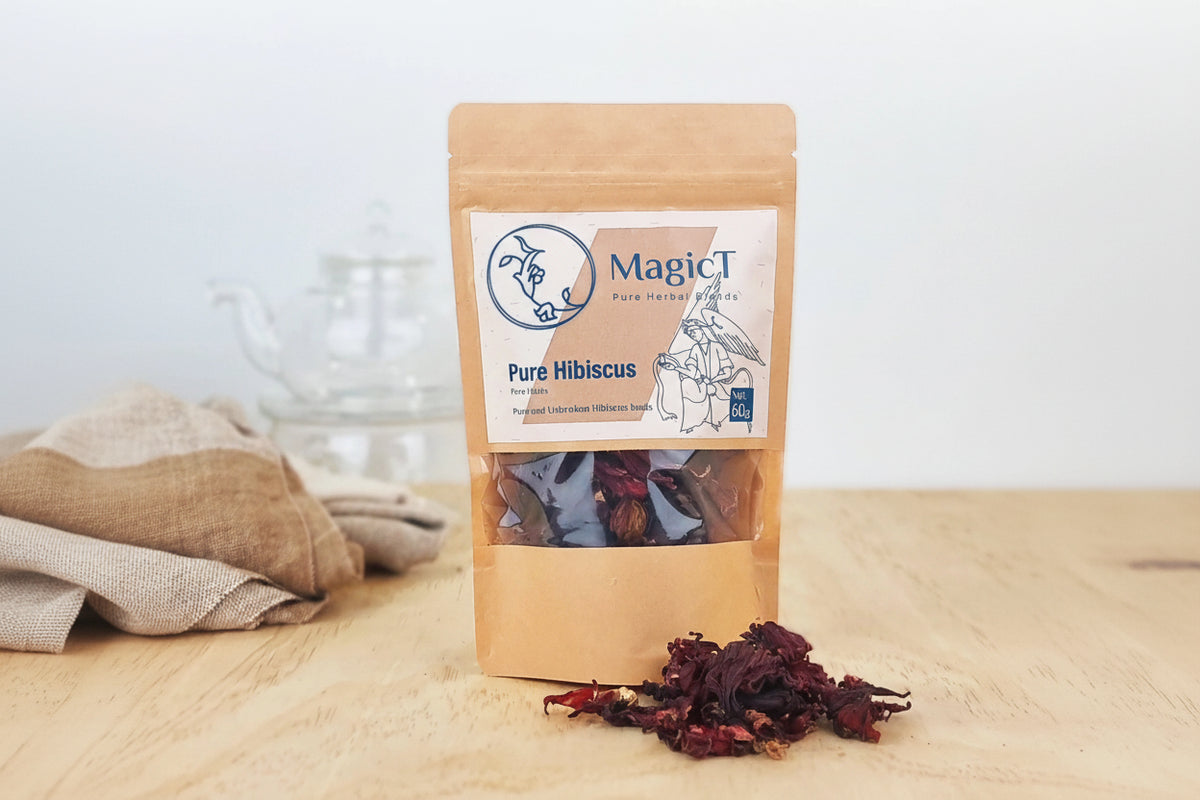 MagicT Pure Hibiscus Tea Pouch 60g-Magic T-Matakana Pharmacy