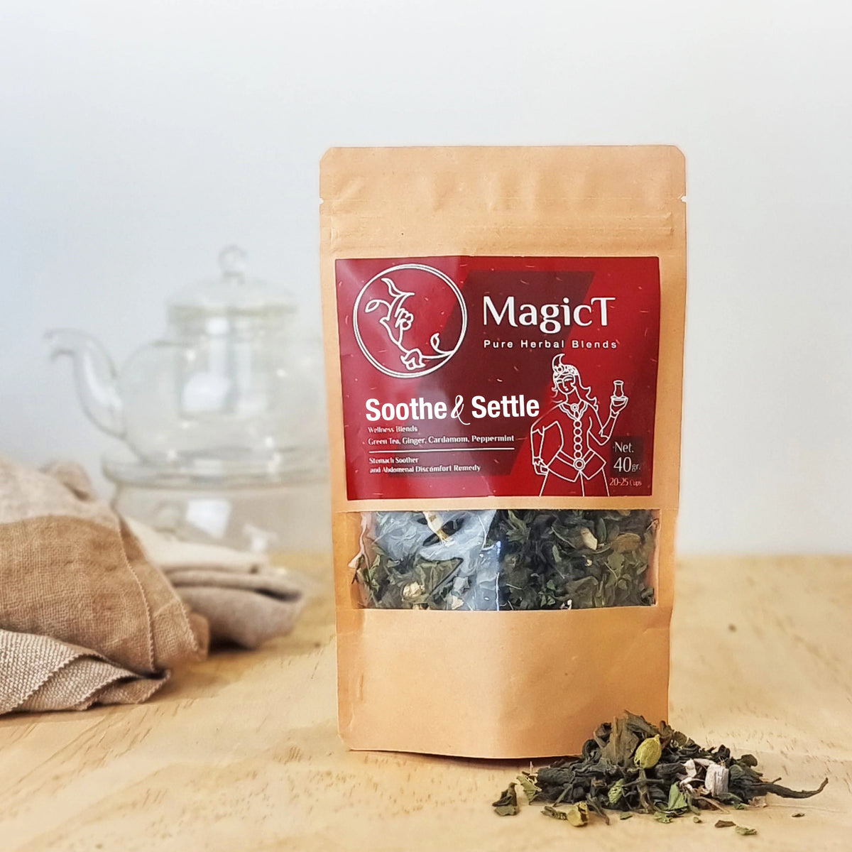 MagicT Soothe & Settle Tea Pouch 40g-Magic T-Matakana Pharmacy