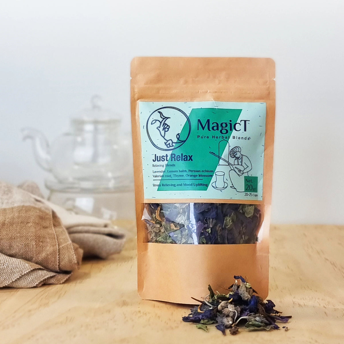 MagicT Just Relax Tea Pouch 20g-Magic T-Matakana Pharmacy