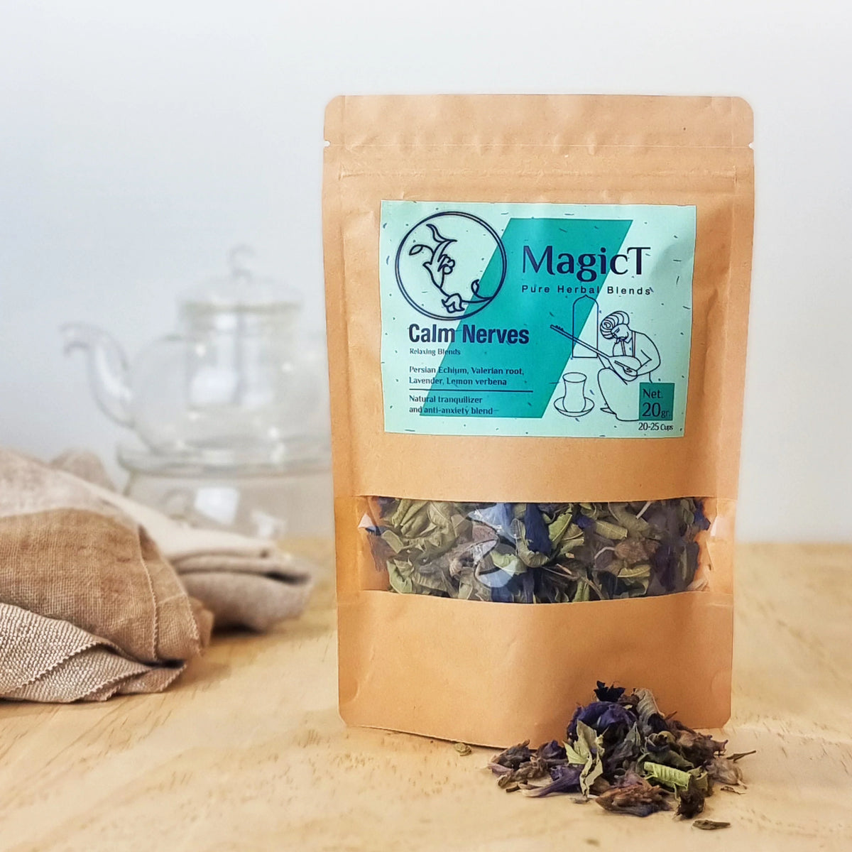 MagicT Calm Nerves Tea Pouch 20g-Magic T-Matakana Pharmacy