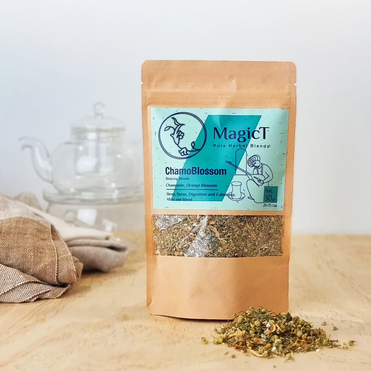 MagicT Chamo Blossom Tea Pouch 30g-Magic T-Matakana Pharmacy
