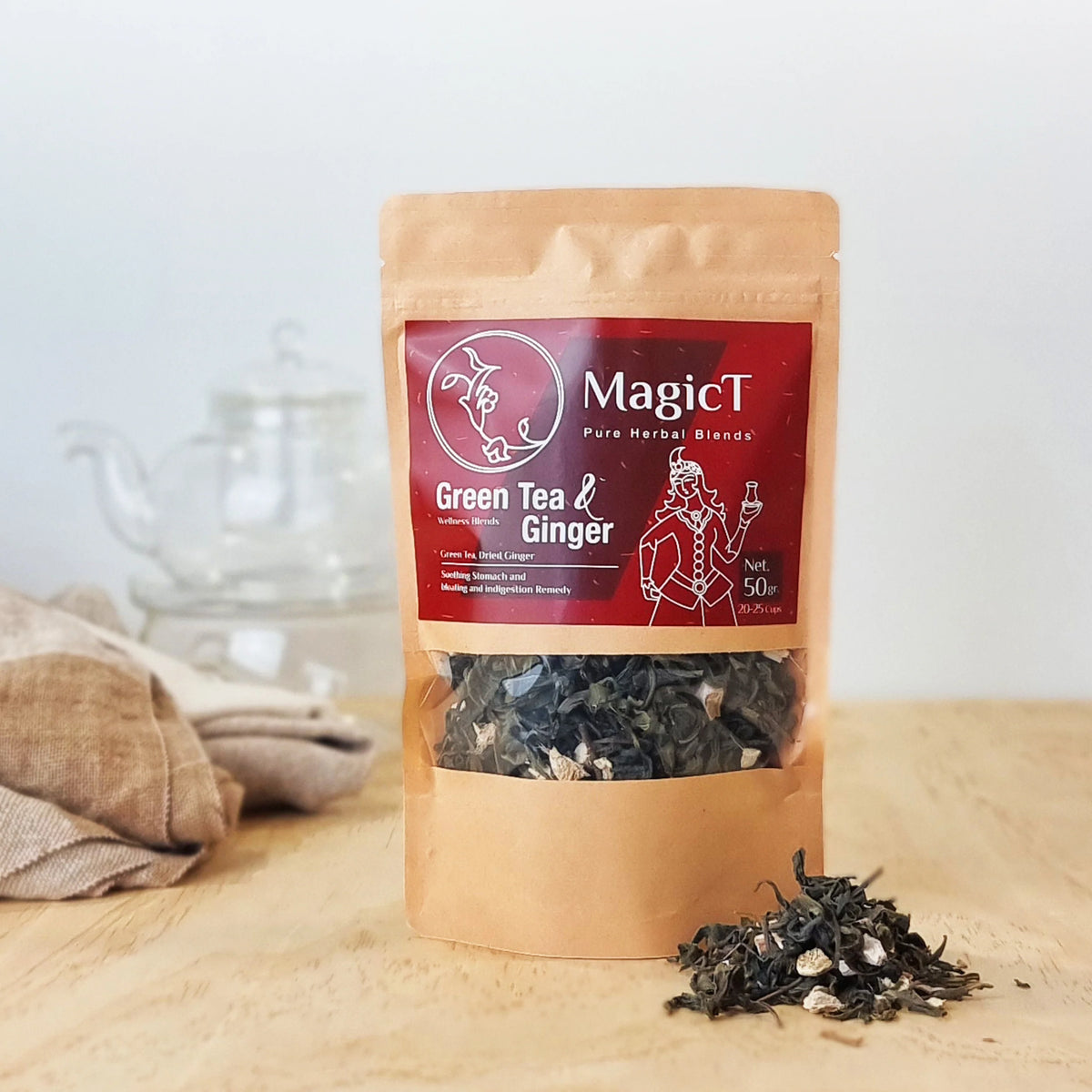 MagicT Wellness - Green Tea and Ginger 50g-Magic T-Matakana Pharmacy