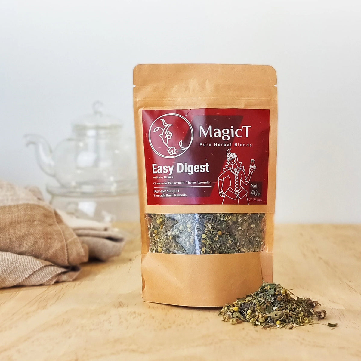 MagicT Easy Digest Tea Pouch 40g-Magic T-Matakana Pharmacy
