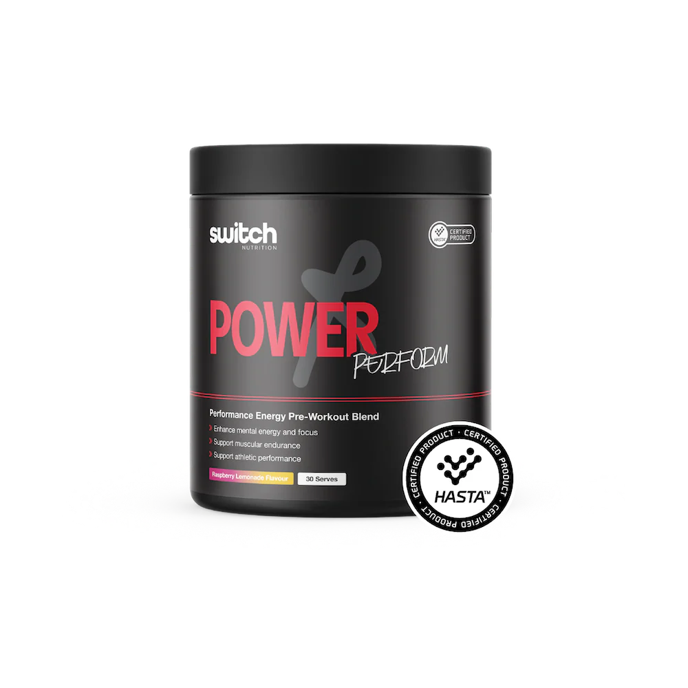 Power Perform Pre-Workout 420g | Raspberry Lemonade-Switch Nutrition-Matakana Pharmacy