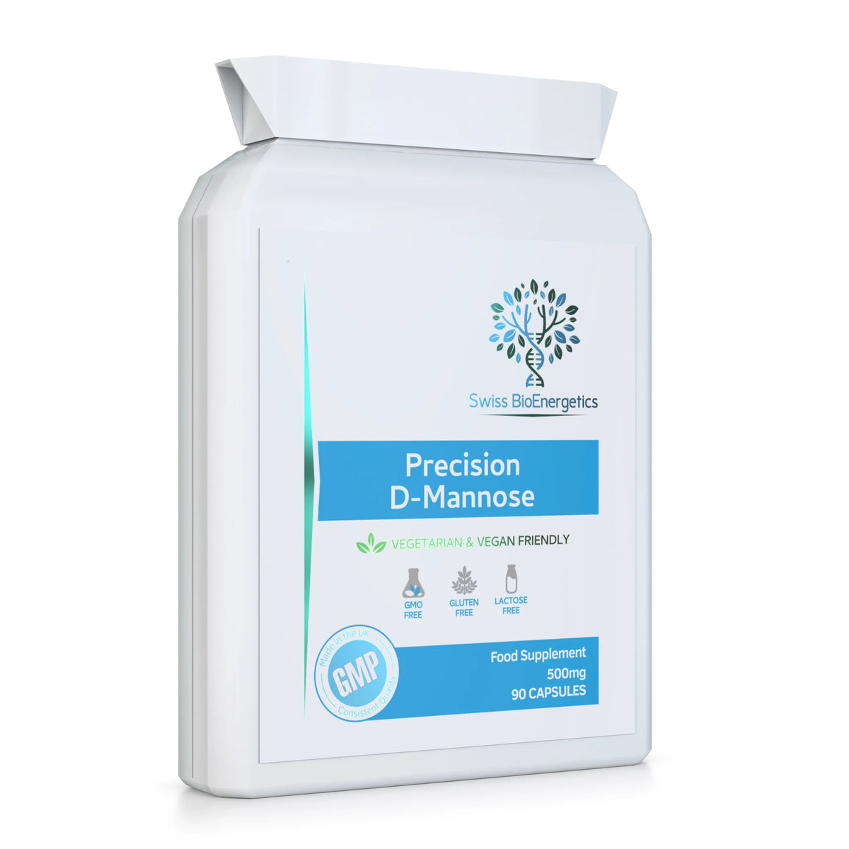 Precision D Mannose 500mg 90 Capsules-Swiss Bioenergetics-Matakana Pharmacy