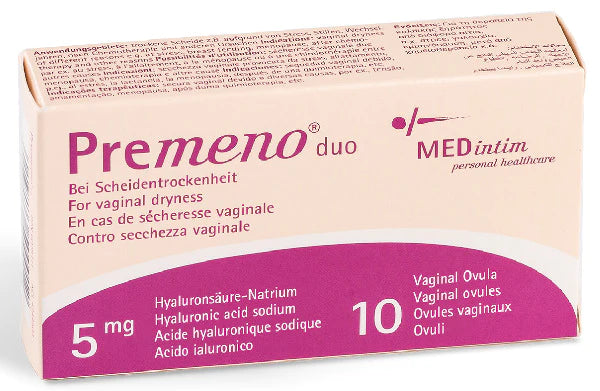 Image of premeno duo vaginal ovules 10 pack