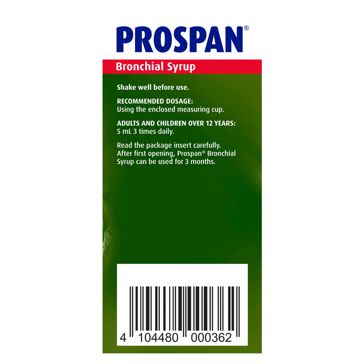 Prospan Bronchial Syrup Adults 100ml-Prospan-Matakana Pharmacy