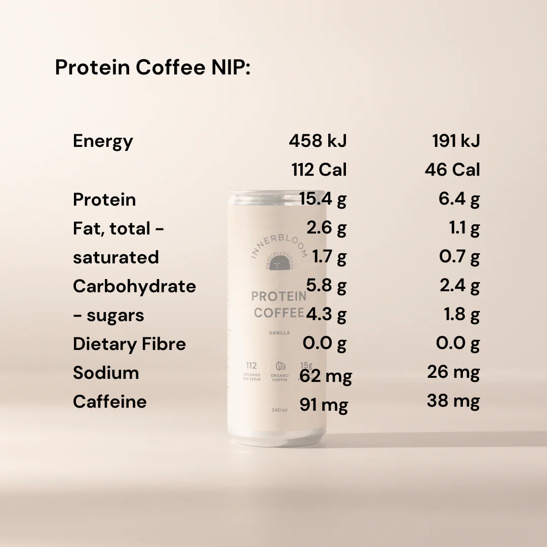 Protein Coffee Case (12 x 240ml) Vanilla-Inner Bloom-Matakana Pharmacy