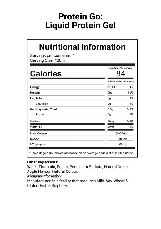 Protein Go - Protein Gel Sachet Raspberry 100ml-Hercules-Matakana Pharmacy