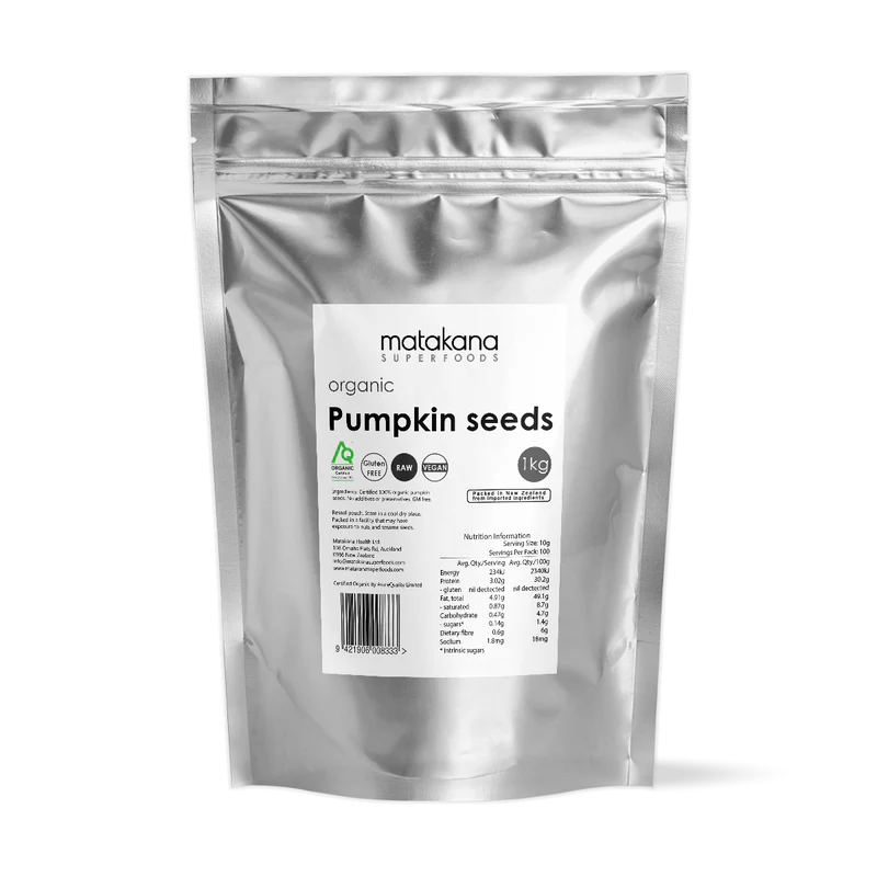Pumpkin Seeds Organic 1kg-Matakana Superfoods-Matakana Pharmacy