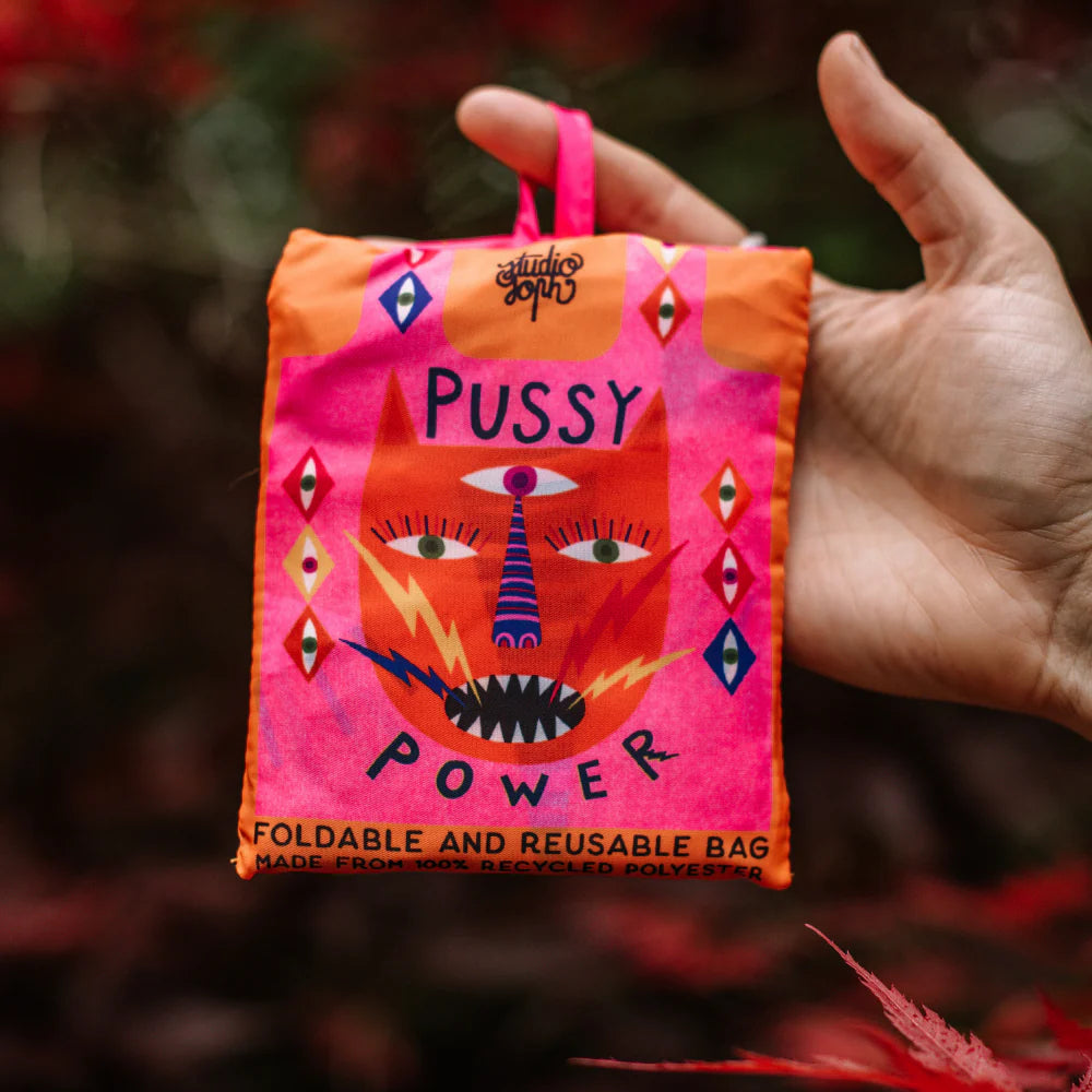 Eco-Friendly Foldable Bag - Pussy Power-Studio Soph-Matakana Pharmacy