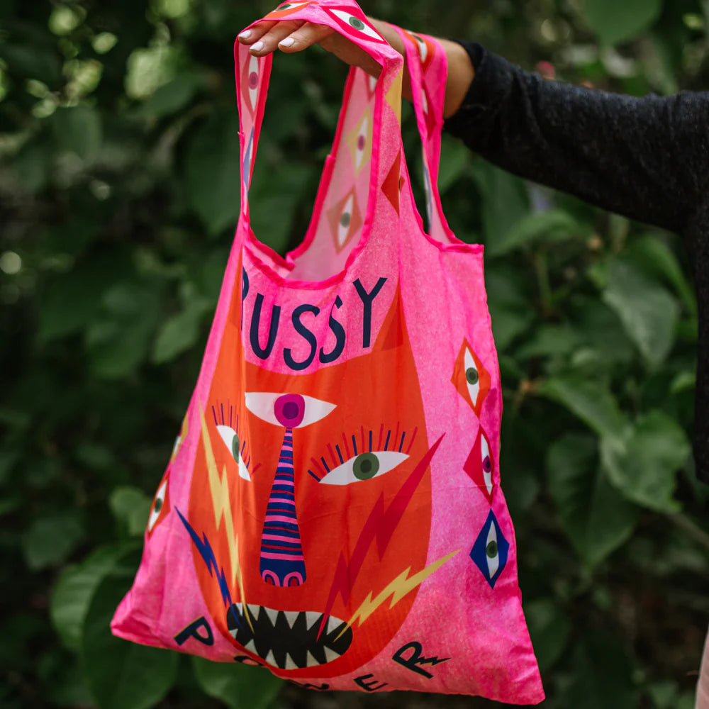 Eco-Friendly Foldable Bag - Pussy Power-Studio Soph-Matakana Pharmacy