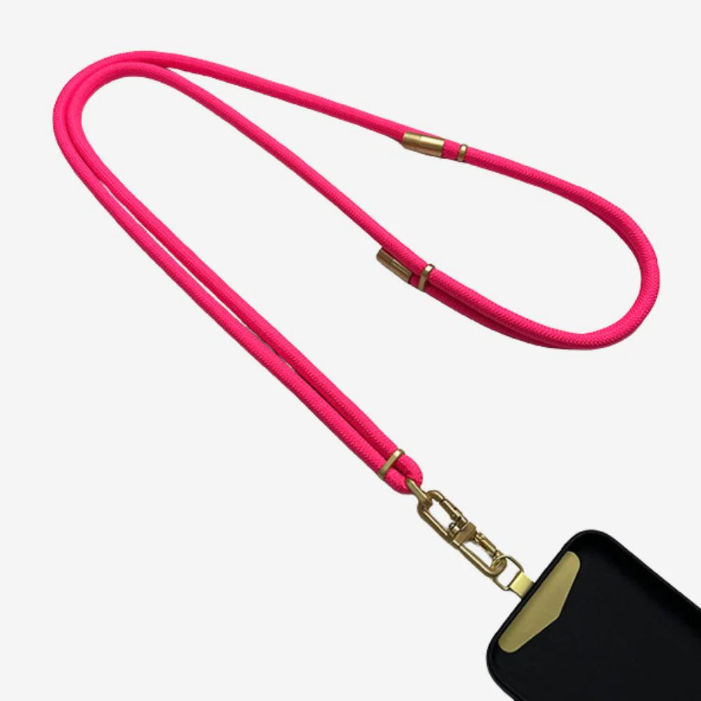 Lanyard Lux Cord Crossbody Neon Pink-Queen Of The Foxes-Matakana Pharmacy