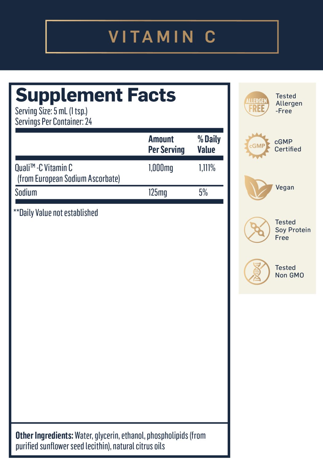 Liposomal Vitamin C (24 serves) 120ml-Matakana Pharmacy