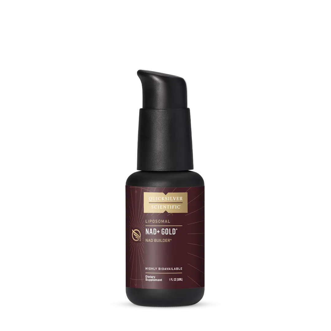image of bottle of NAD gold premium by quicksilver scientific