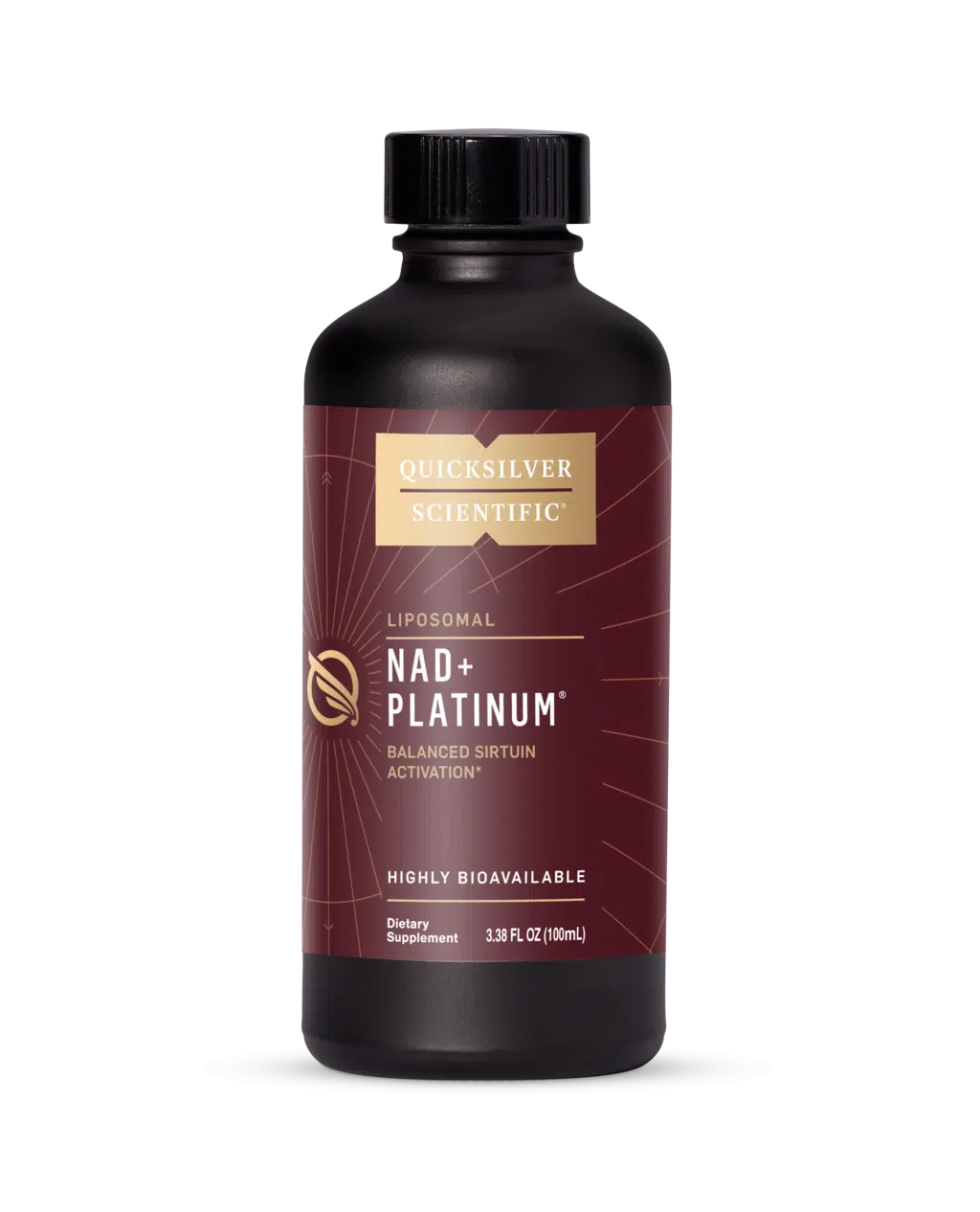 image of NAD platinum by quicksilver scientific 100ml bottle
