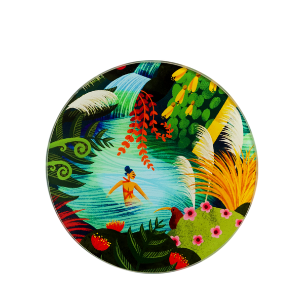 Glass Coasters Wahine In Water-Matakana Pharmacy