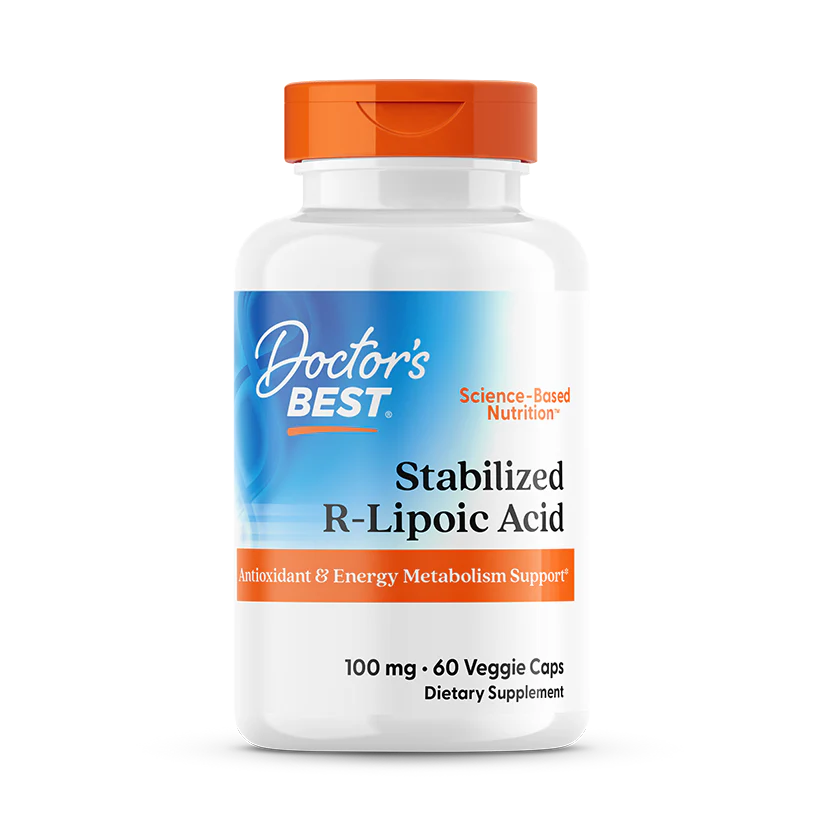 R-Lipoic Acid with BioEnhanced Na-RALA 100mg 60 Capsules-Doctor's Best-Matakana Pharmacy