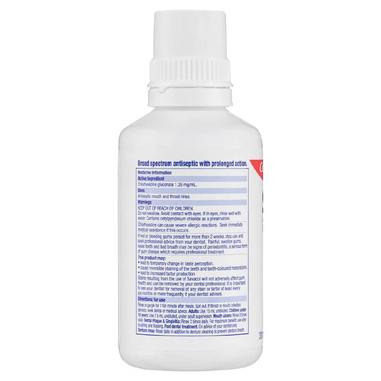 SAVACOL Fresh Mint Mouth & Throat Rinse 300ml-pharmabroker-Matakana Pharmacy