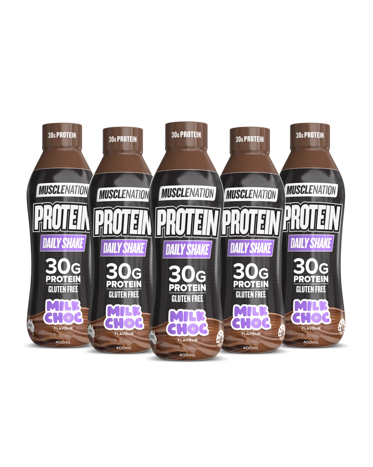 Protein Daily Shake Box of 12 Milk Choc 12 x 400ml-Muscle Nation-Matakana Pharmacy