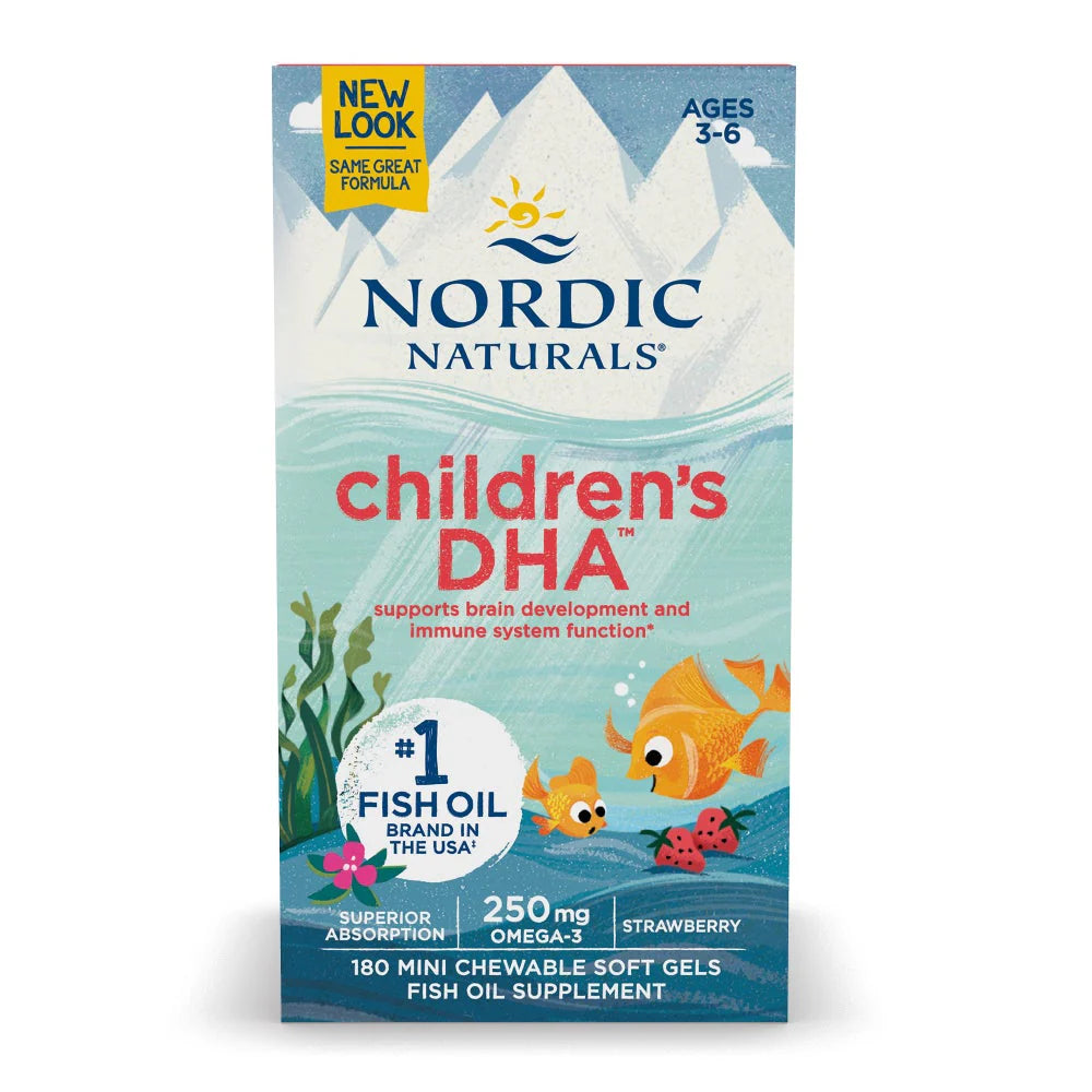 NORDIC Child DHA Strawberry 180 Soft Gel Caps-Nordic Naturals-Matakana Pharmacy