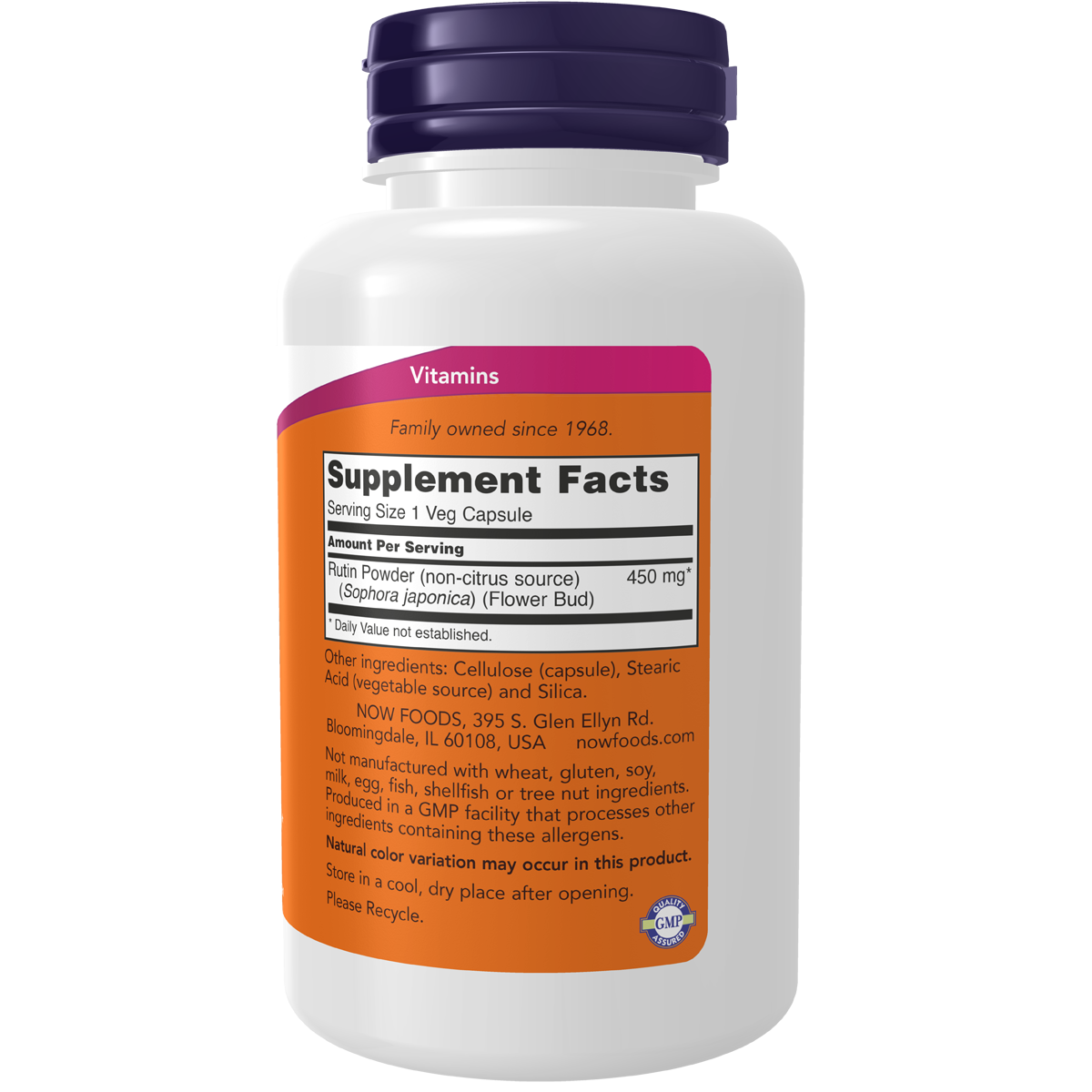 Rutin 450mg 100s-NOW Supplements-Matakana Pharmacy
