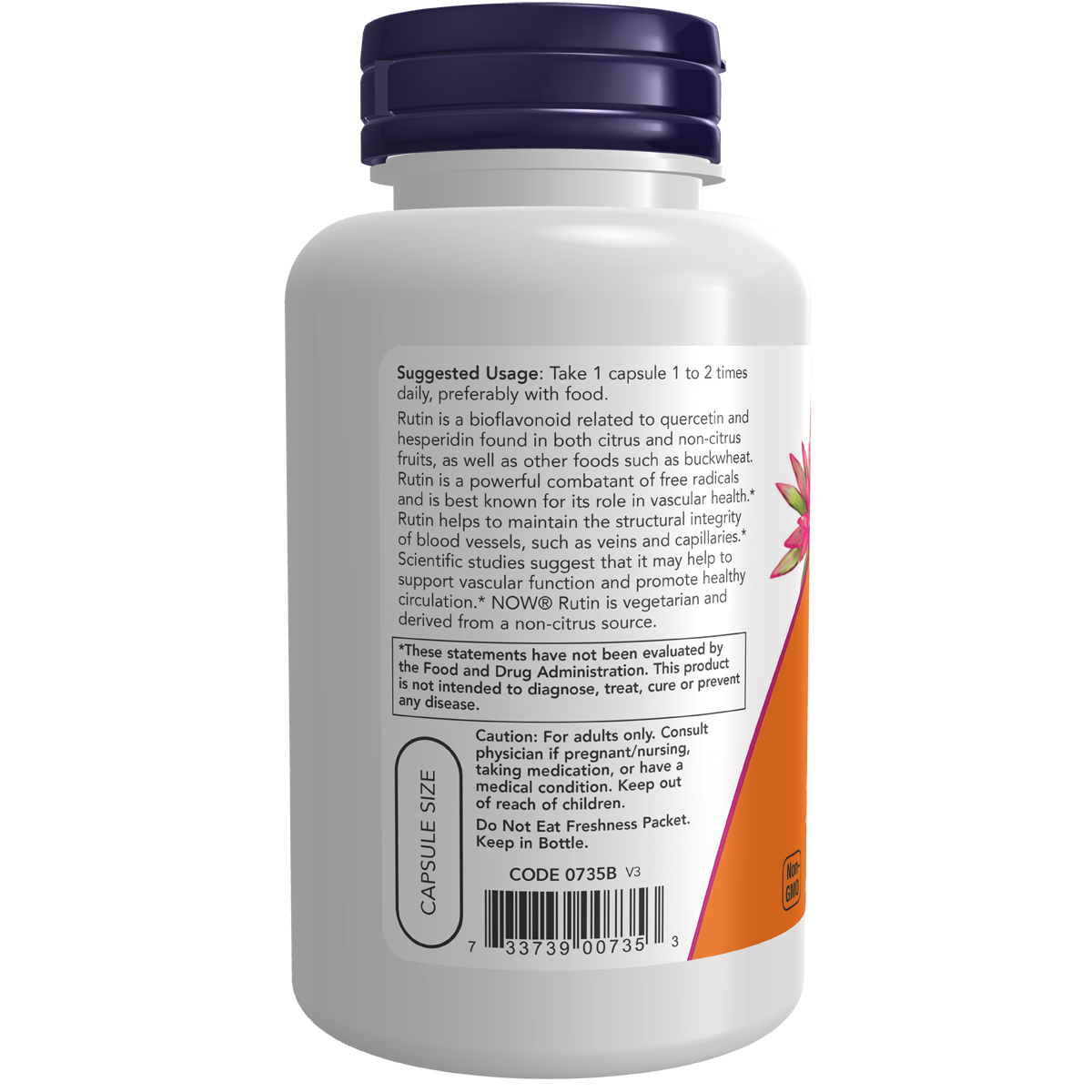 Rutin 450mg 100s-NOW Supplements-Matakana Pharmacy