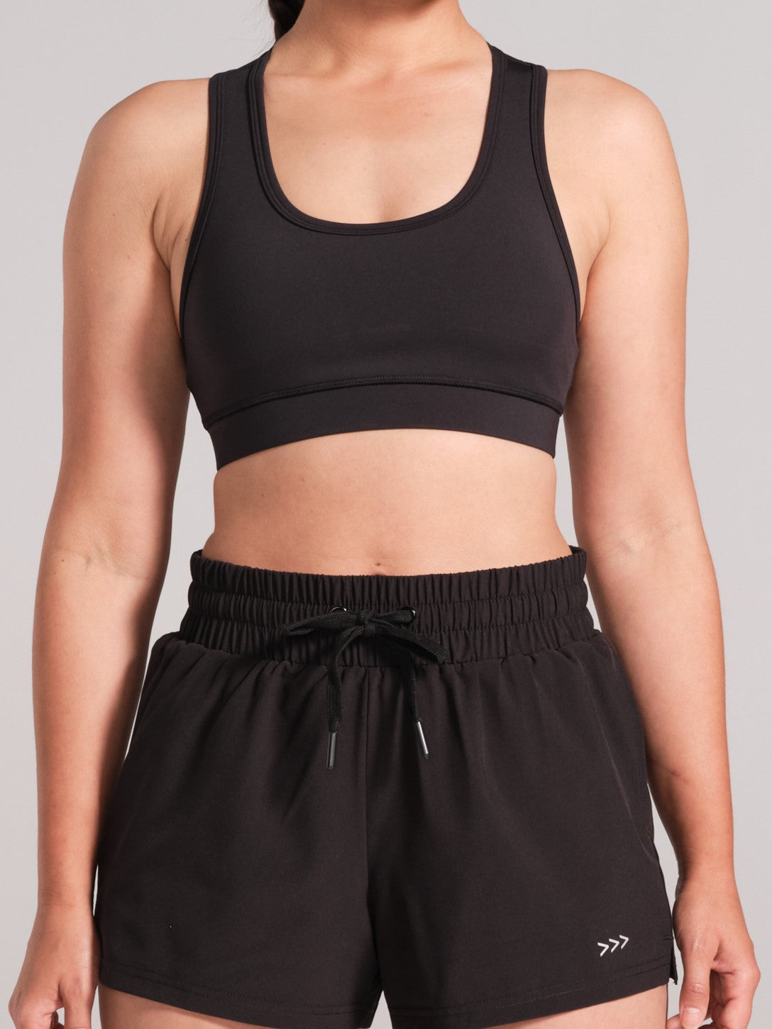 Image of boody racerback sports bra black large