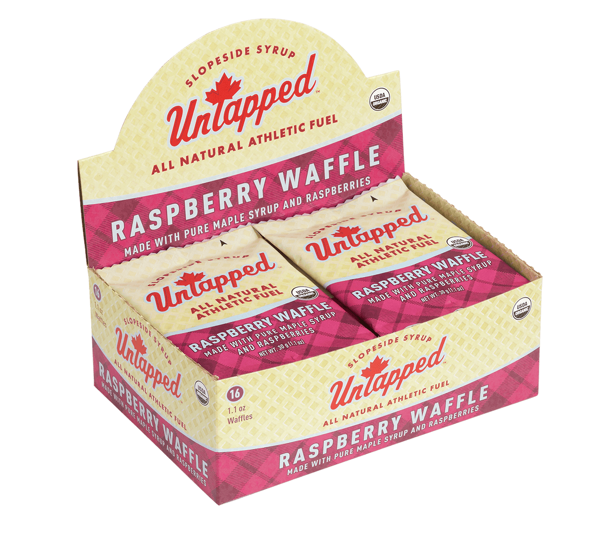 UnTapped Waffles Raspberry Waffle Box of 16