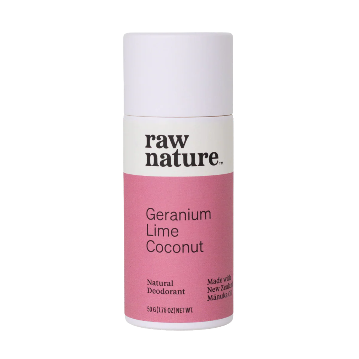 Raw Nature Deodorant Geranium, Lime, Coconut-Raw Nature Limited-Matakana Pharmacy