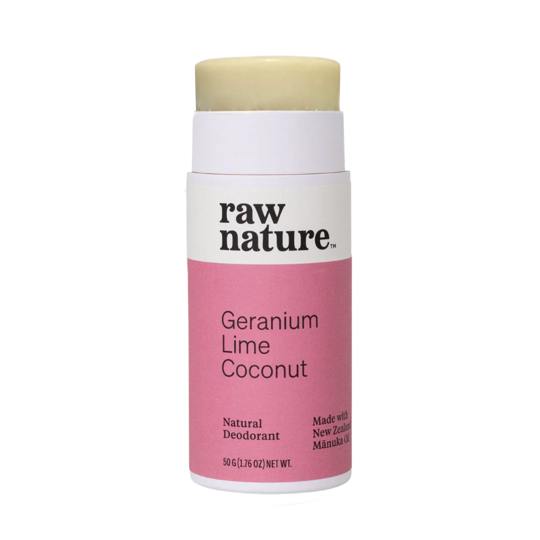 Raw Nature Deodorant Geranium, Lime, Coconut-Raw Nature Limited-Matakana Pharmacy
