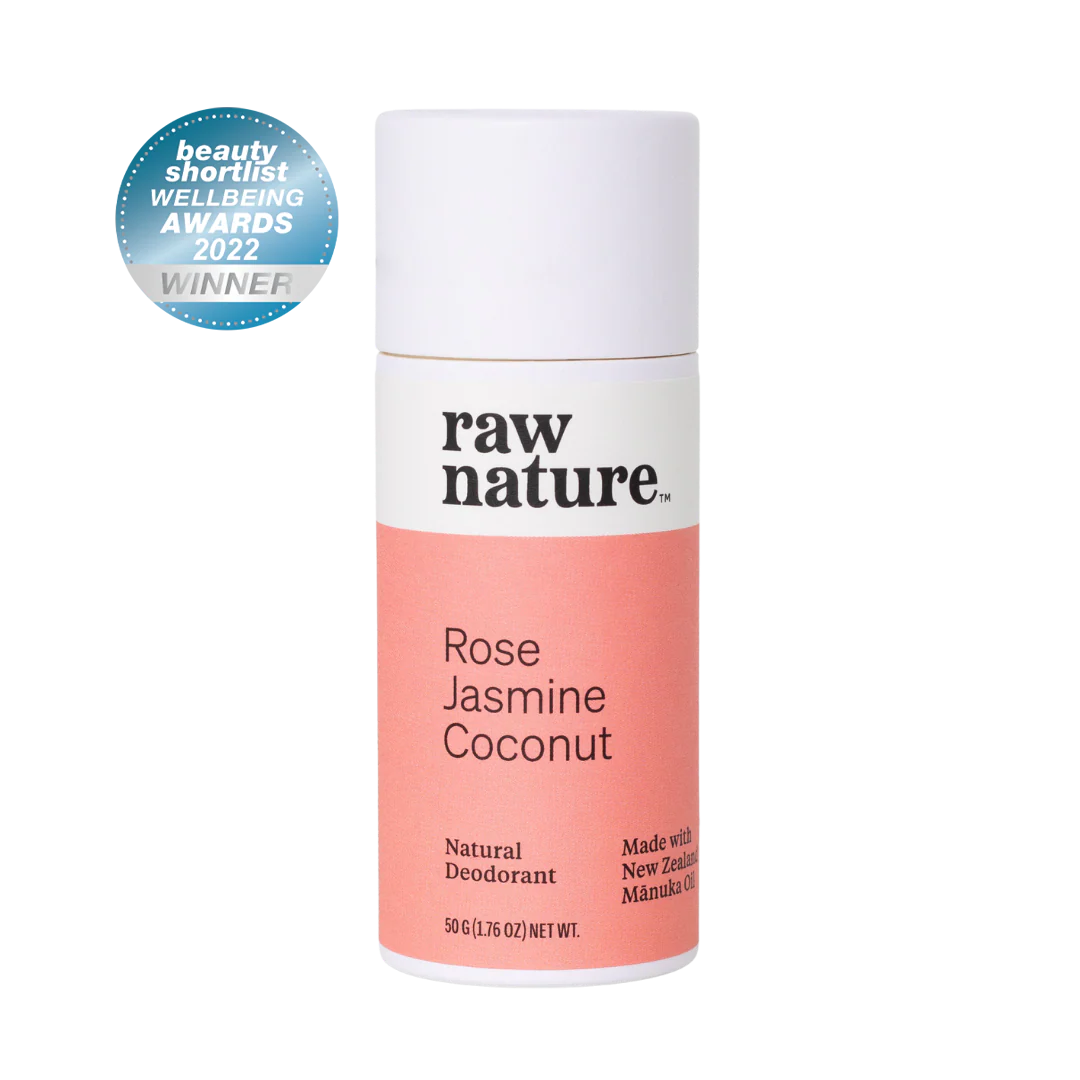 Raw Nature Deodorant Rose, Jasmine, Coconut-Raw Nature Limited-Matakana Pharmacy