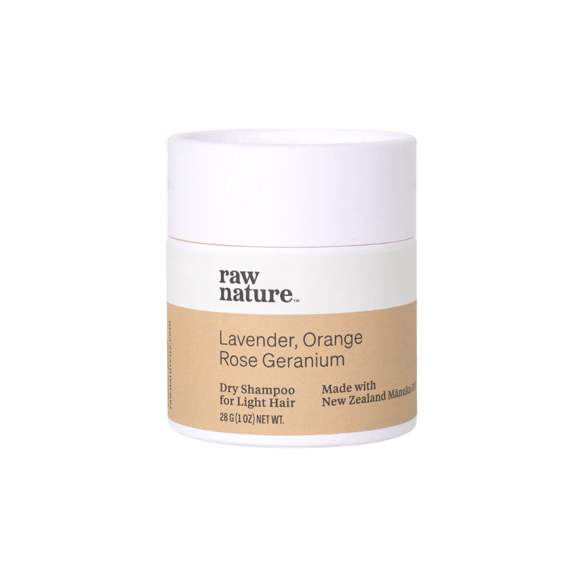 Raw Nature Dry Shampoo For Light Hair 28g-Raw Nature Limited-Matakana Pharmacy