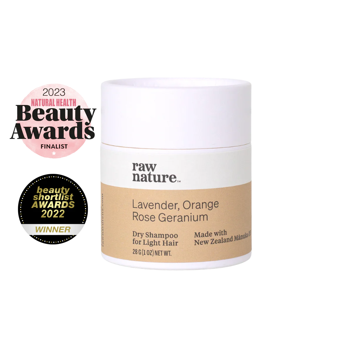 Raw Nature Dry Shampoo For Light Hair 28g-Raw Nature Limited-Matakana Pharmacy