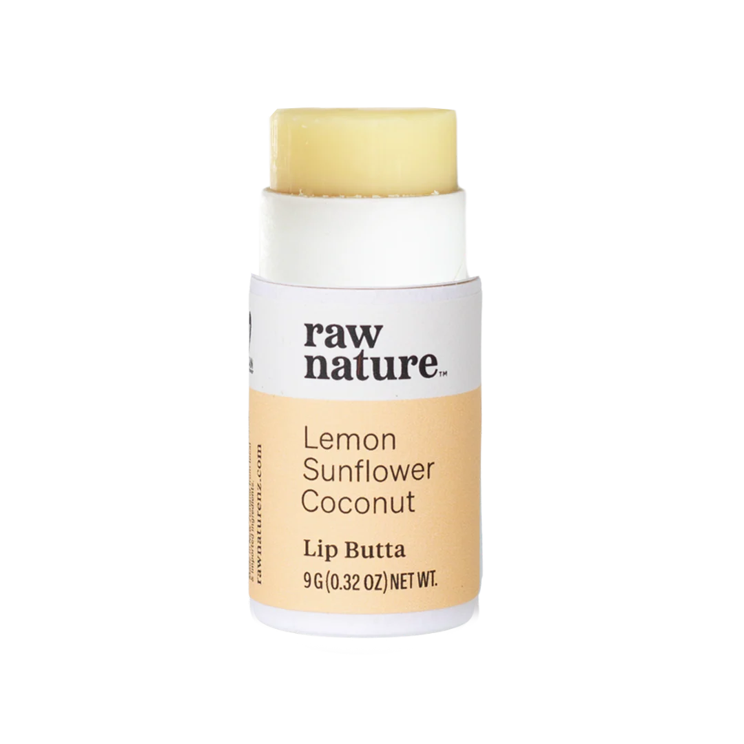 Raw Nature Lip Butta Lemon 9g-Raw Nature Limited-Matakana Pharmacy
