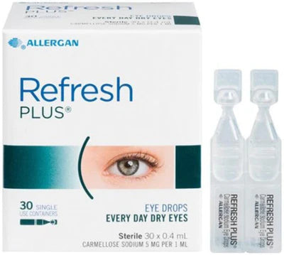 Image of refresh plus single use eye drops 30 pack
