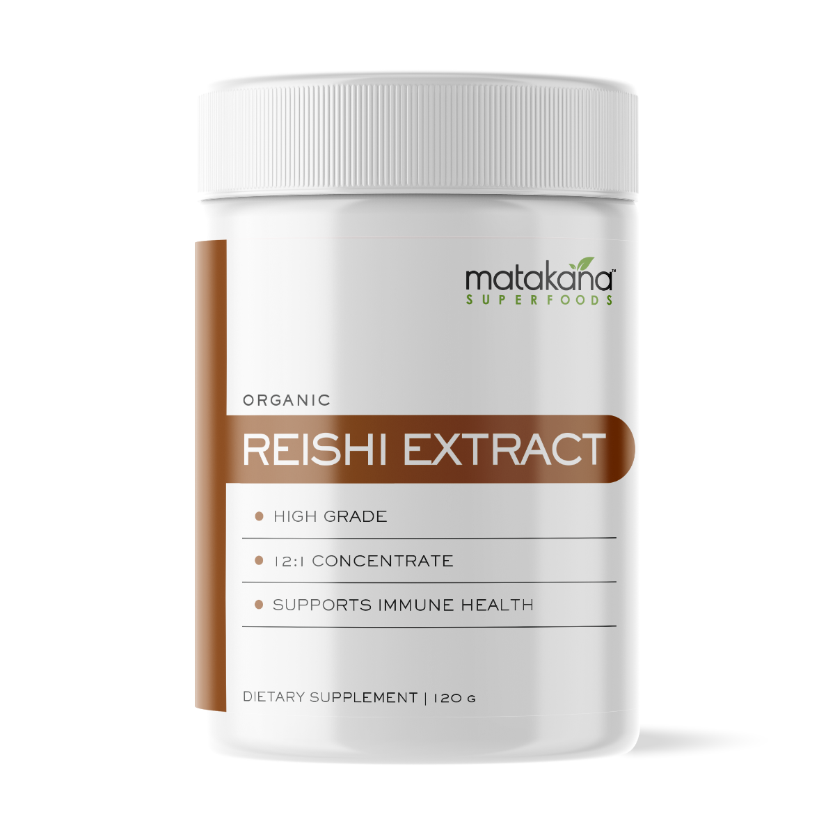 Reishi Mushroom Extract Powder Organic 120g-Matakana Superfoods-Matakana Pharmacy