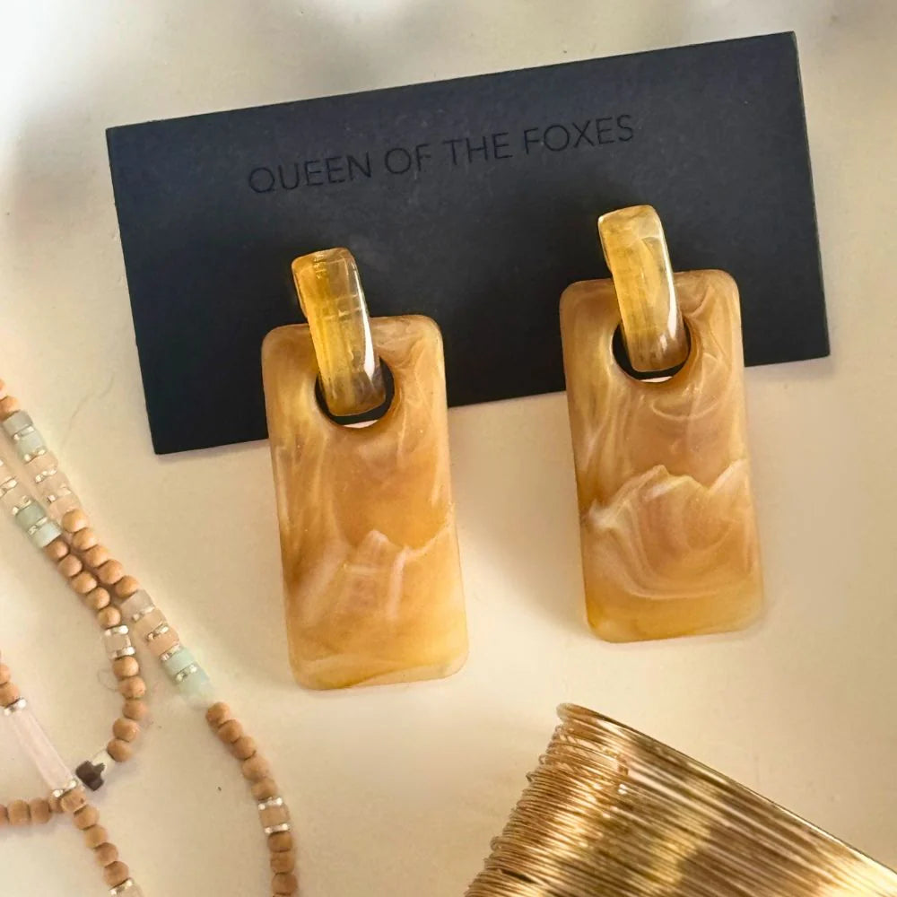 Earrings - Resin Veuve-Queen Of The Foxes-Matakana Pharmacy