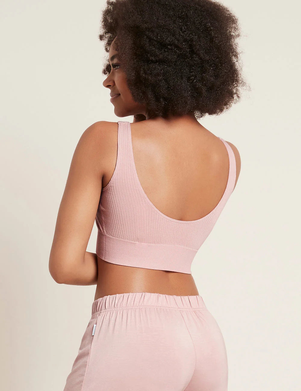 BOODY Ribbed Seamless Bra Dusty Pink Medium-Matakana Pharmacy
