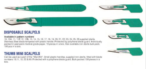 Ribbel Thumb Scalpels #11 Box 10-Matakana Pharmacy