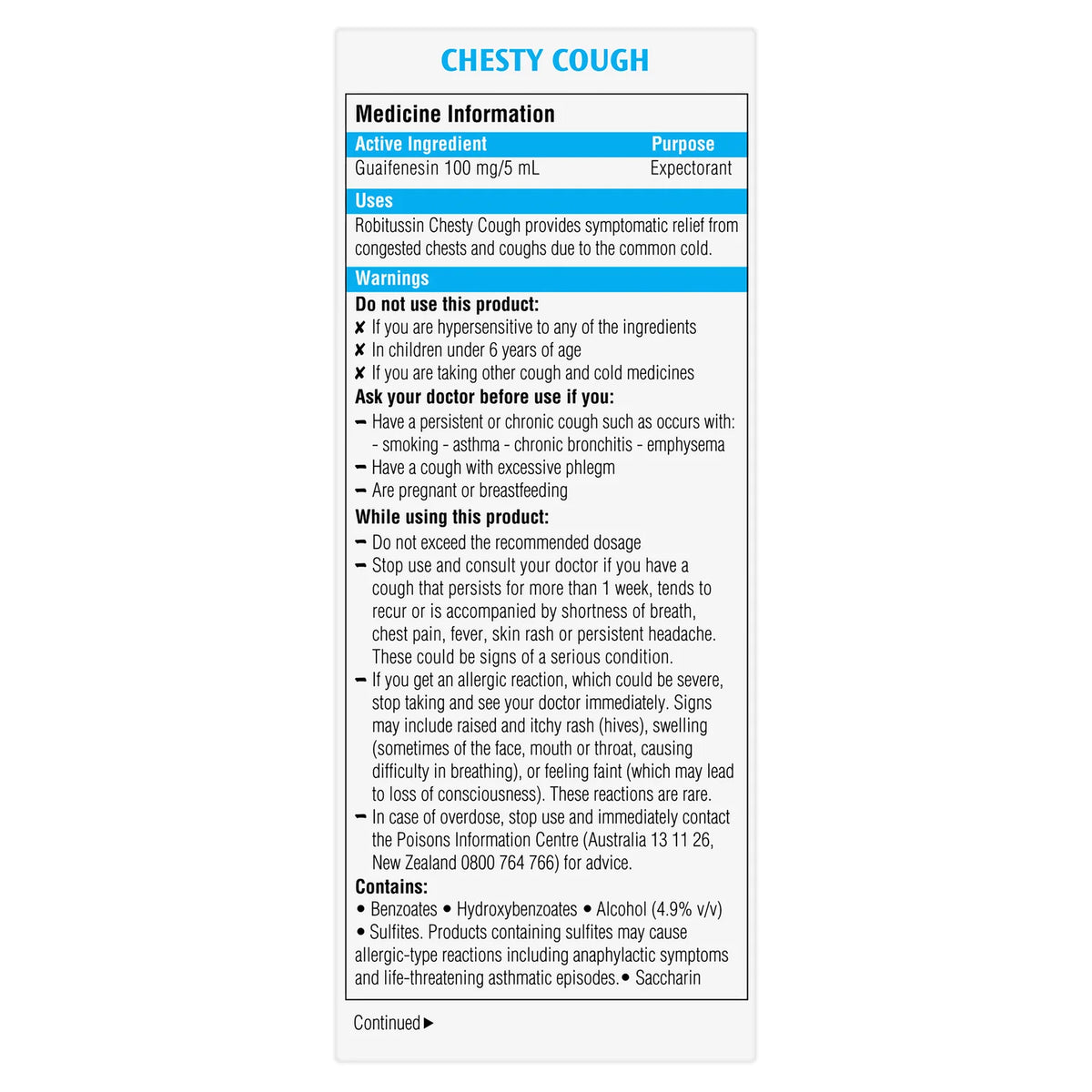 Robitussin Chesty Cough Syrup 200mL-Haleon-Matakana Pharmacy