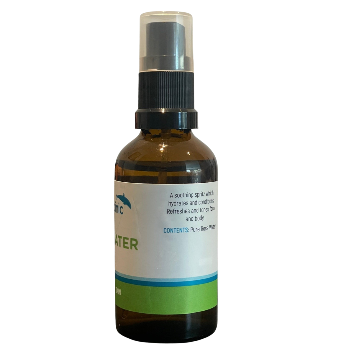 Rose Water 50ml, back of the pack showing the full label