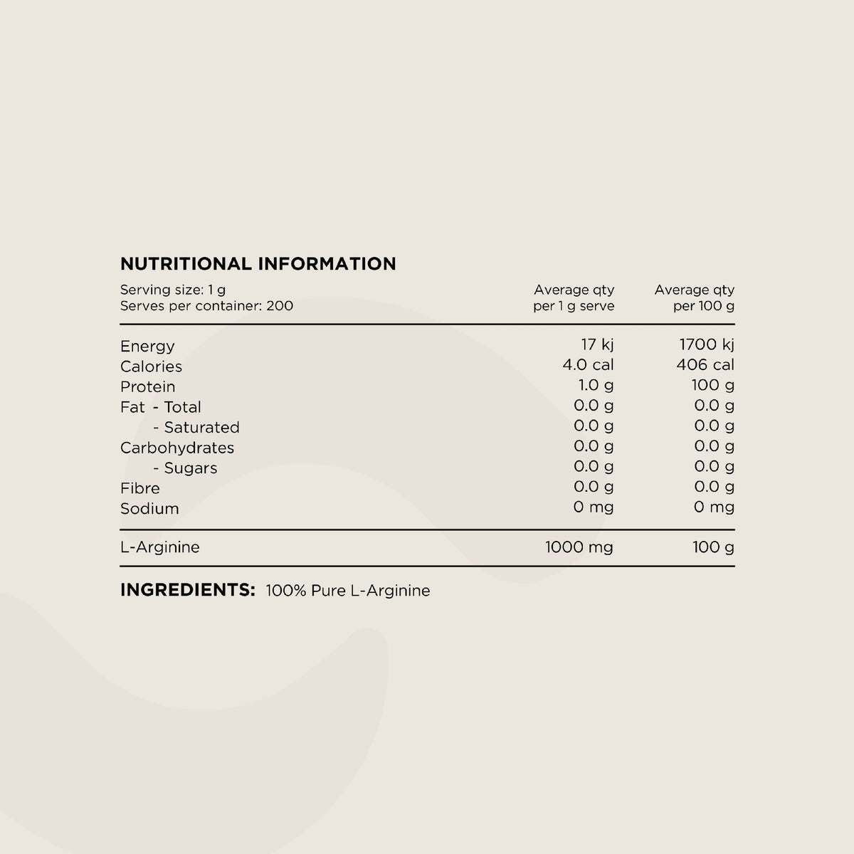Switch Essentials L-Arginine Powder 200g-Switch Nutrition-Matakana Pharmacy