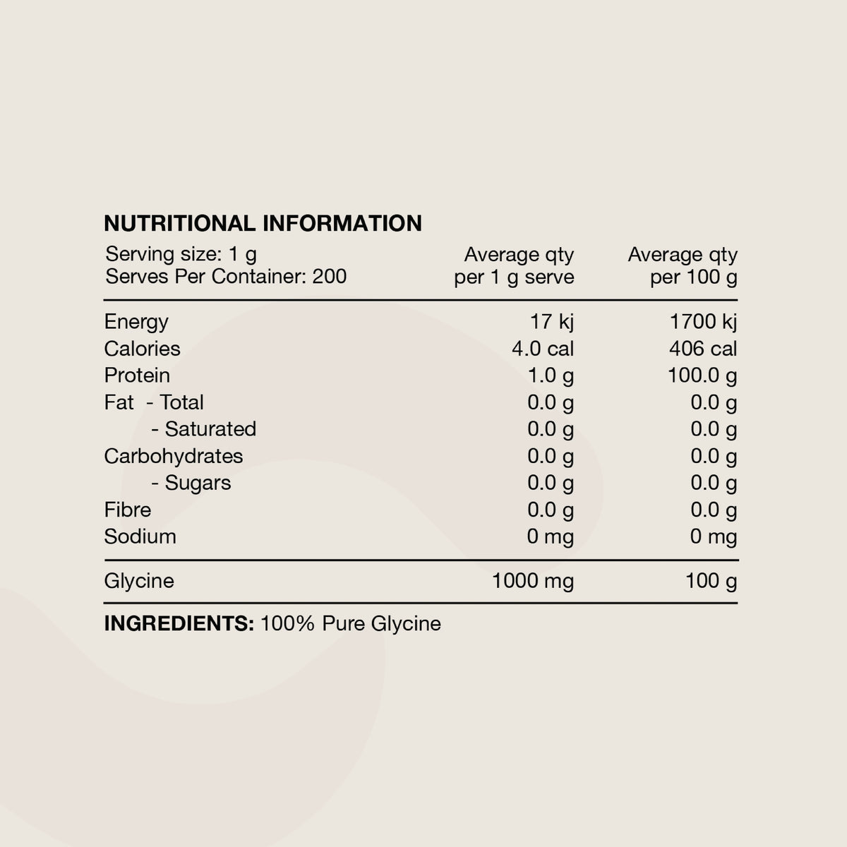 Switch Essentials Glycine Powder 200g-Switch Nutrition-Matakana Pharmacy