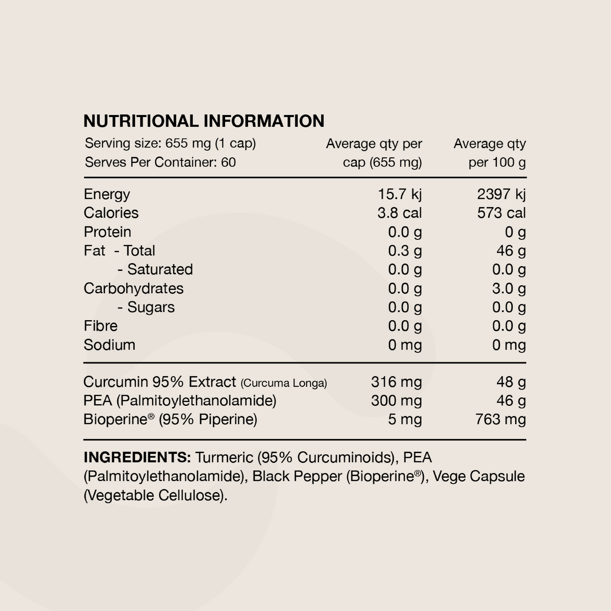 Switch Essentials Curcumin & PEA 60 Capsulse-Switch Nutrition-Matakana Pharmacy