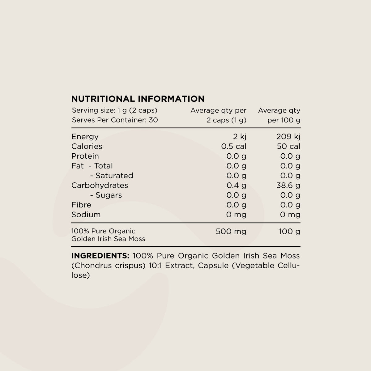 Switch Essentials Irish Sea Moss 60 Capsules-Switch Nutrition-Matakana Pharmacy