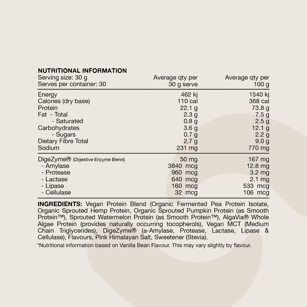 Switch Plant Protein Vanilla Bean 900g-Switch Nutrition-Matakana Pharmacy
