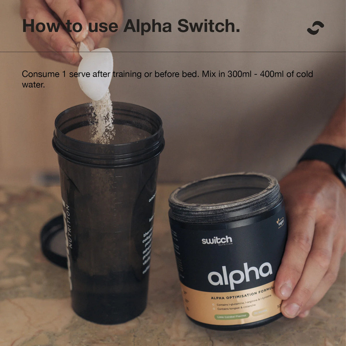 Switch Alpha 300g | Lime Cordial-Switch Nutrition-Matakana Pharmacy