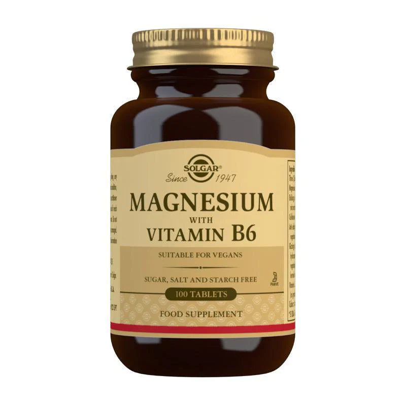 SOLGAR Magnesium with Vitamin B6 100 caps-Solgar-Matakana Pharmacy