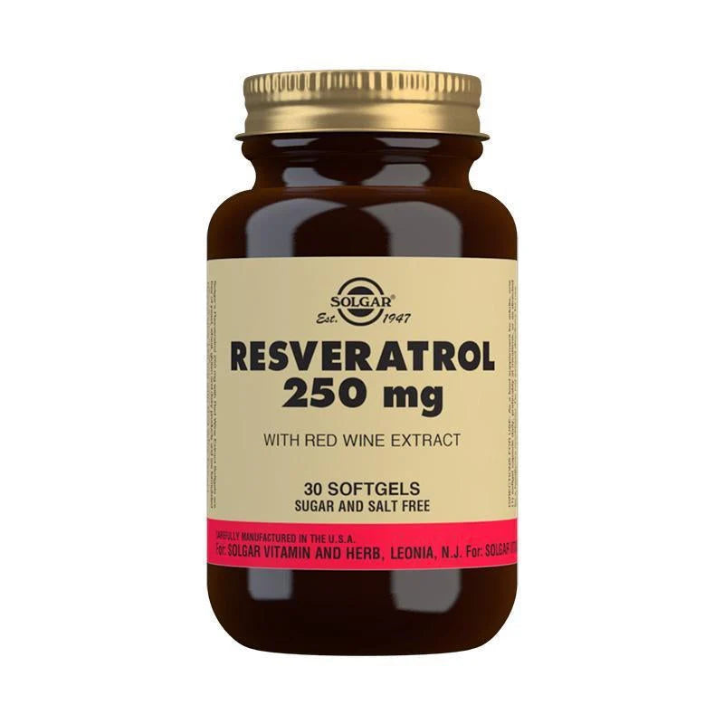 Image of SOLGAR Resveratrol 250mg 30 caps